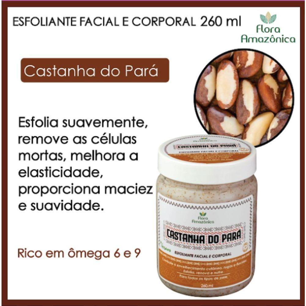 Esfoliante Facial E Corporal - Castanha Do Pará - Previne Envelhecimento, Rugas E Flacidez - 260ml - 2