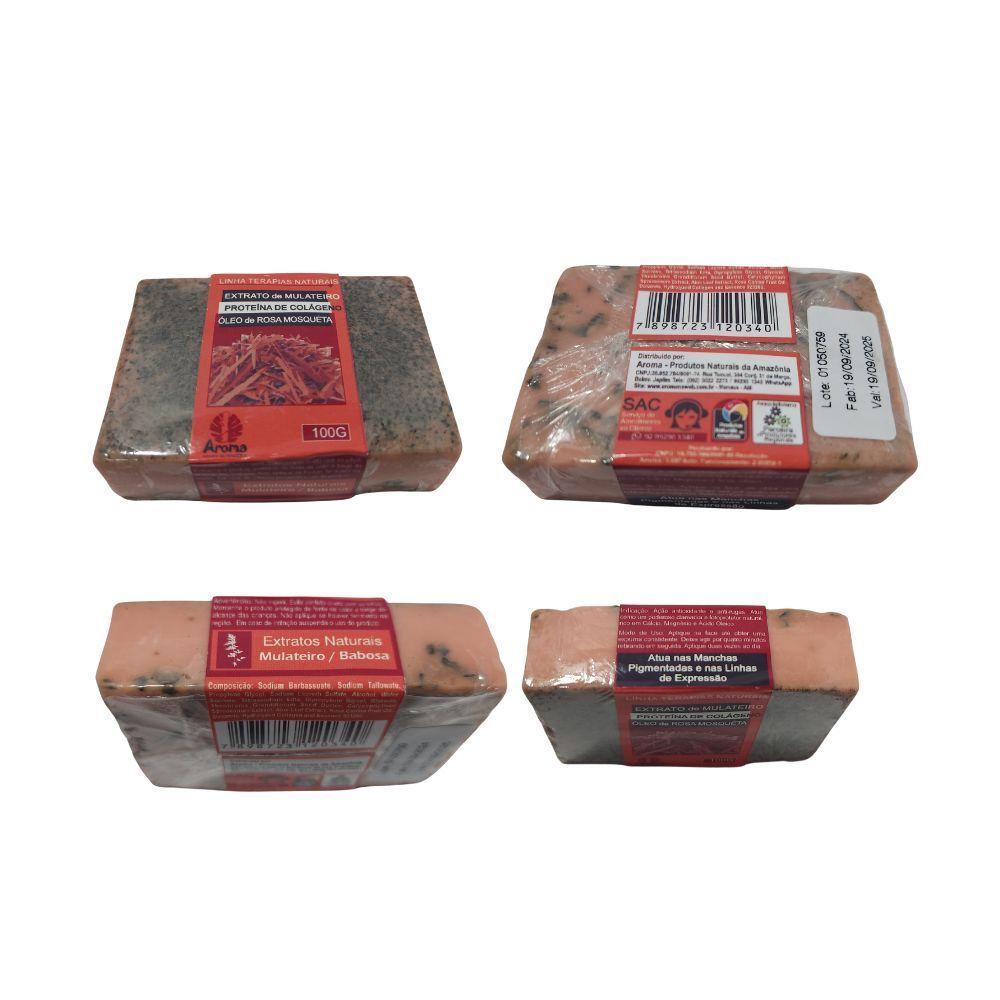 Sabonete Facial Mulateiro - P- Pele Com Manchas, Antirrugas E Melasma - Fotoprotetor Natural - 100g - 1