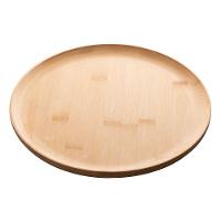 Jogo 12 Prato Raso De Bambu Natural Ecológico Pratinho Madeira Lyor 27cm - 2