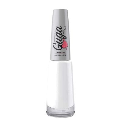 Kit 6 Esmalte Para Unhas Cremoso Copo De Leite Branco 8ml Guga