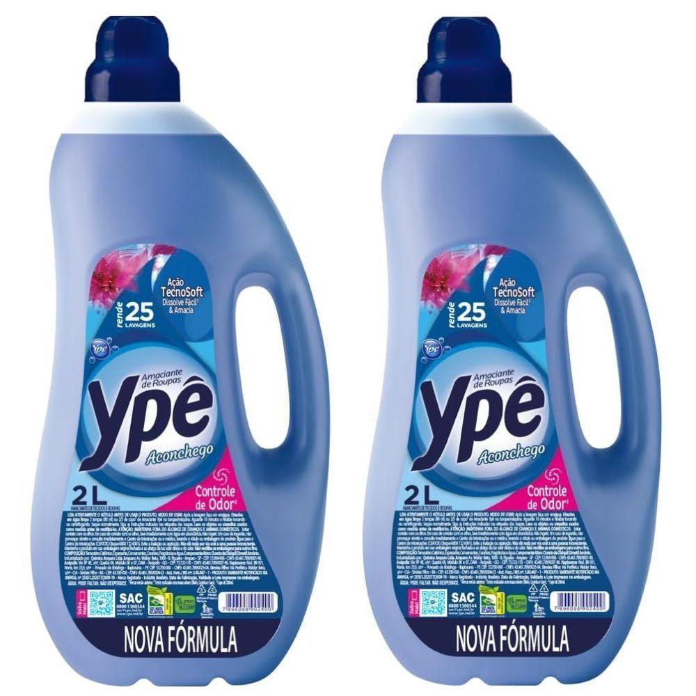 Kit 2 Amaciante De Roupas Tradicional Ypê Aconchego 2l - 1
