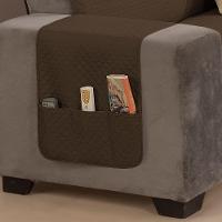 Protetor De Sofá Impermeável Avulso Dupla Face 4 Lugares Microfibra - Cáqui/tabaco - 3