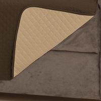 Protetor De Sofá Impermeável Avulso Dupla Face 4 Lugares Microfibra - Cáqui/tabaco