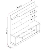 Estante Home Para Tv 55 Polegadas Alan Calacata Off White Madetec - 2
