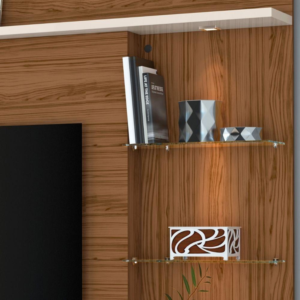 Estante Home Para Tv 55 Polegadas Alan Naturale Off White Madetec - 4