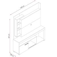 Estante Home Para Tv 50 Polegadas ícaro Cinamomo Off White Madetec - 5