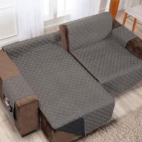 Protetor De Sofá Retrátil Dupla Face Microfibra 1,80m - Cinza/preto - 2