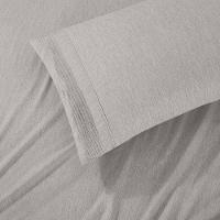 Jogo De Lençol Queen Mesclado Micropercal 300 Fios Toque De Algodão 4 Peças - Cinza - 3