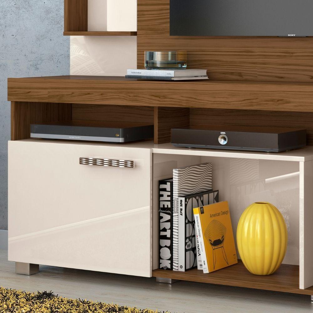 Estante Home Para Tv 50 Polegadas ícaro Naturale Off White Madetec - 5