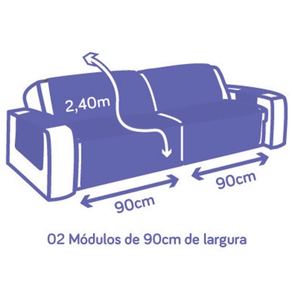Protetor De Sofá Retrátil Dupla Face Microfibra 1,80m - Palha/caqui - 4