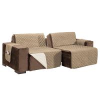 Protetor De Sofá Retrátil Dupla Face Microfibra 1,80m - Palha/caqui - 1