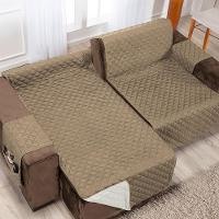 Protetor De Sofá Retrátil Dupla Face Microfibra 2,40m - Palha/cáqui - 2