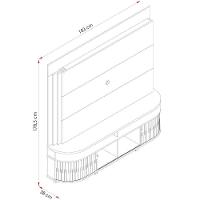 Estante Home Para Tv 65 Polegadas Daytona Fendi Naturale Madetec - 2