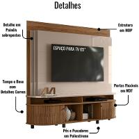 Estante Home Para Tv 65 Polegadas Daytona Fendi Naturale Madetec - 3