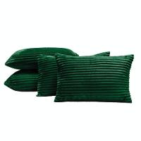 Kit 04 Almofadas Cheias Velvet Bariloche 60cm X 30cm - Verde - 1