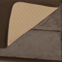 Protetor De Sofá Impermeável Dupla Face 2 E 3 Lugares King Microfibra - Tabaco/cáqui - 6