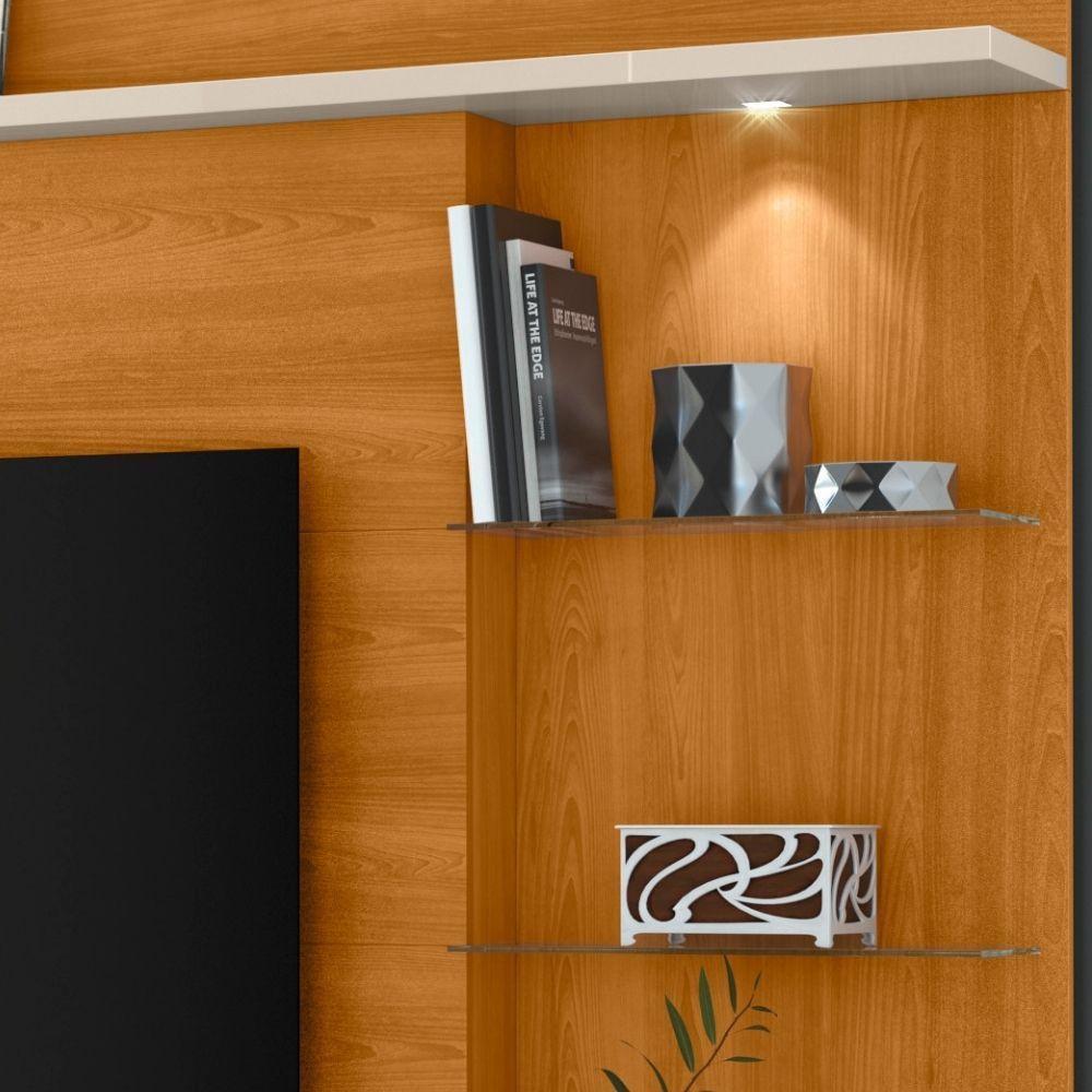 Estante Home Para Tv 55 Polegadas Alan Cinamomo Off White Madetec - 4
