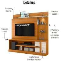 Estante Home Para Tv 55 Polegadas Alan Cinamomo Off White Madetec - 3