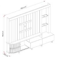 Estante Home Para Tv 70 Polegadas Le Mans Cinamomo Off White Madetec - 2