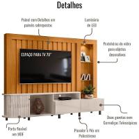Estante Home Para Tv 70 Polegadas Le Mans Cinamomo Off White Madetec - 3