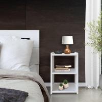 Mesa De Cabeceira Nicho 30 Cm Mdf Branco Mp - 5