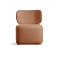 Poltrona Para Sala De Estar Moderna Sun Bouclé Laranja 402