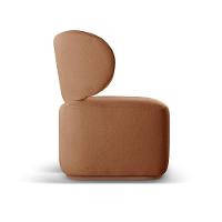 Poltrona Para Sala De Estar Moderna Sun Bouclé Laranja 402 - 7