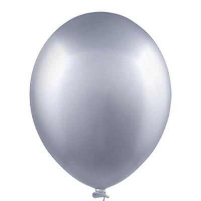 Balão Cromado Alumínio Natural - 9 Polegadas - 25 Unidades