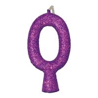 Vela De Aniversário Puro Glitter Roxa Modelo 3 - 3