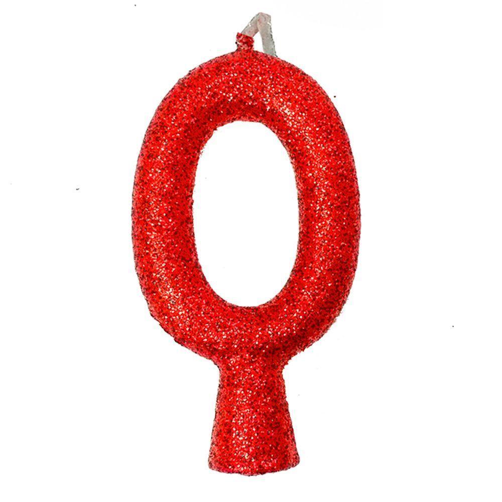 Vela De Aniversário Puro Glitter Vermelha Modelo 1 - 3
