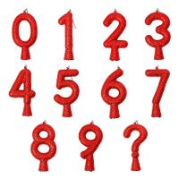 Vela De Aniversário Puro Glitter Vermelha Modelo 4 - 1