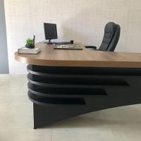 Mesa Para Escritório Em L Diretor Lado Esquerdo Nogal/preto - 7