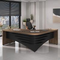 Mesa Para Escritório Em L Diretor Lado Esquerdo Nogal/preto - 9