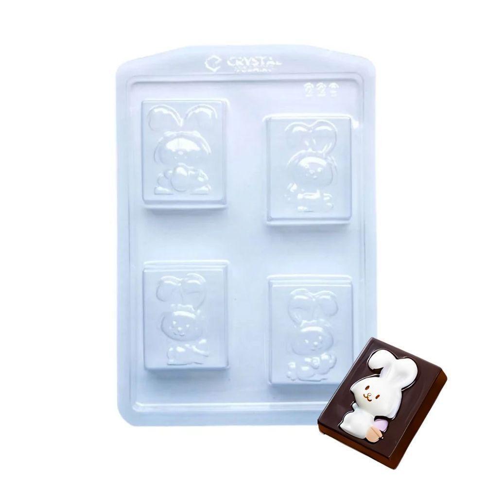 Forma De Silicone Miscelânea Coelhos - 5,3cm X 6,5cm - 1