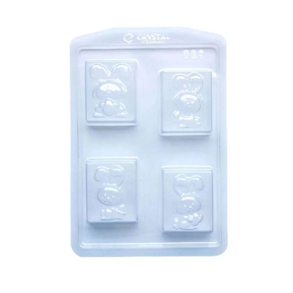 Forma De Silicone Miscelânea Coelhos - 5,3cm X 6,5cm - 2