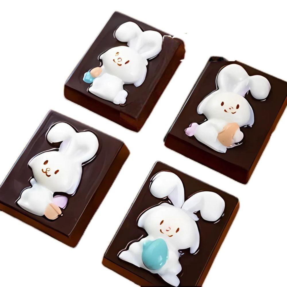 Forma De Silicone Miscelânea Coelhos - 5,3cm X 6,5cm - 4