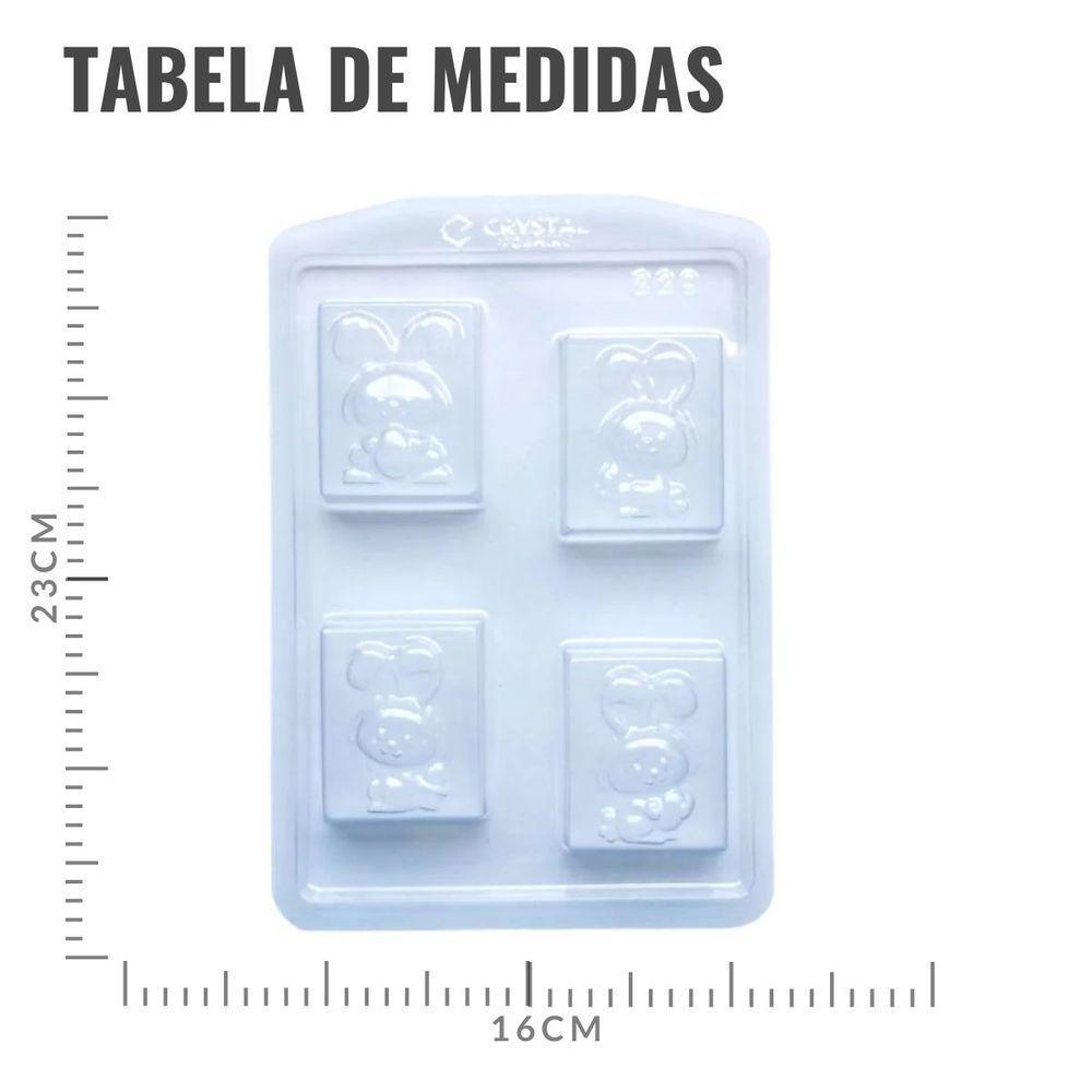 Forma De Silicone Miscelânea Coelhos - 5,3cm X 6,5cm - 5