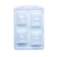 Forma De Silicone Miscelânea Coelhos - 5,3cm X 6,5cm - 2