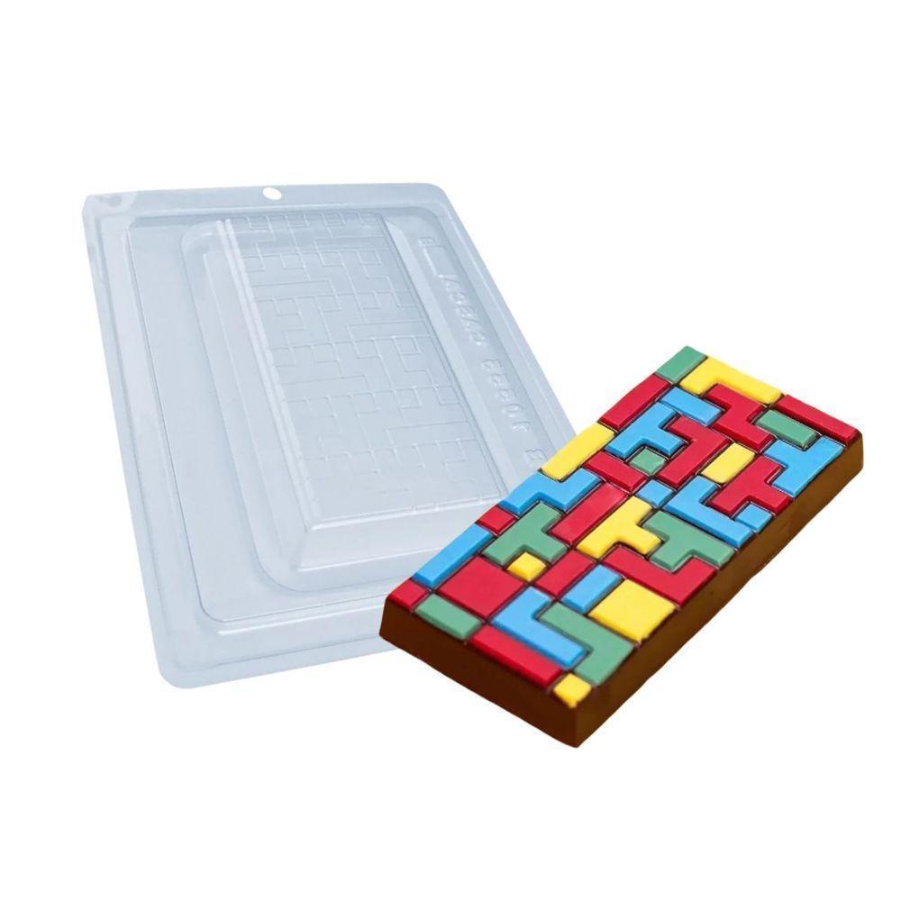 Forma De Silicone Barra Chocolate Tetramino - 8,3cm X 17,5cm - 1