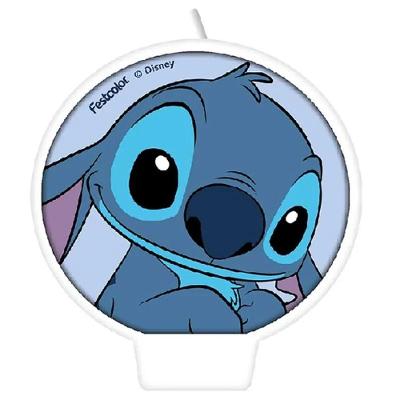 Vela De Aniversário Stitch Plana
