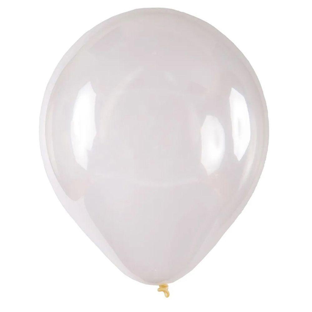 Balão De Látex Cristal Transparente - 9 Polegadas - 50 Unidades - 1