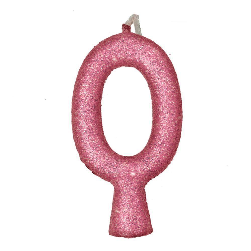 Vela De Aniversário Puro Glitter Rosa Modelo 6 - 3