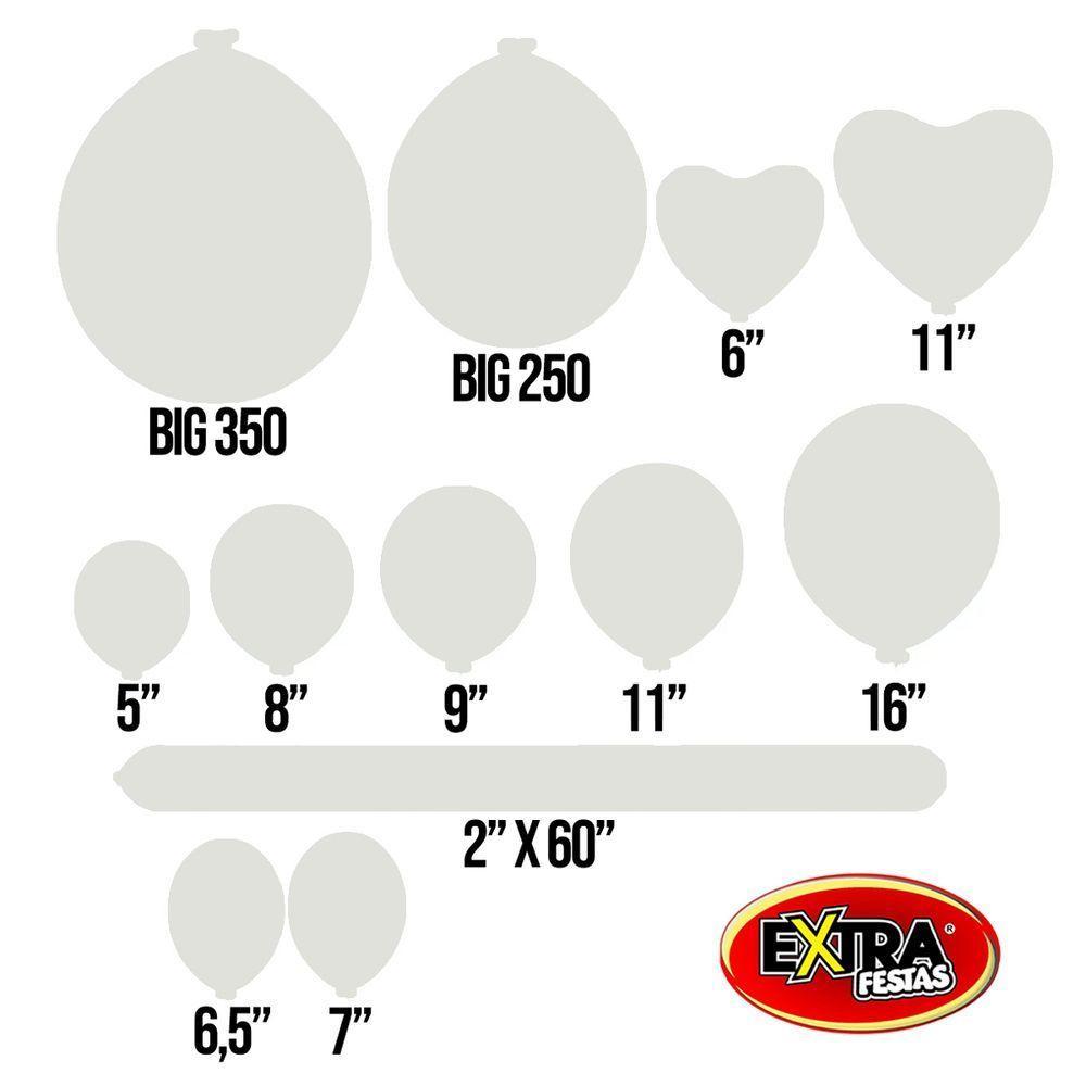 Balão Látex Branco - 8 Polegadas - 50 Unidades - 4
