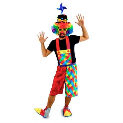 Fantasia Palhaço Paçoca Adulta Com Gravata E Suspensório Tamanho G