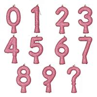 Vela De Aniversário Puro Glitter Rosa Modelo 8 - 1