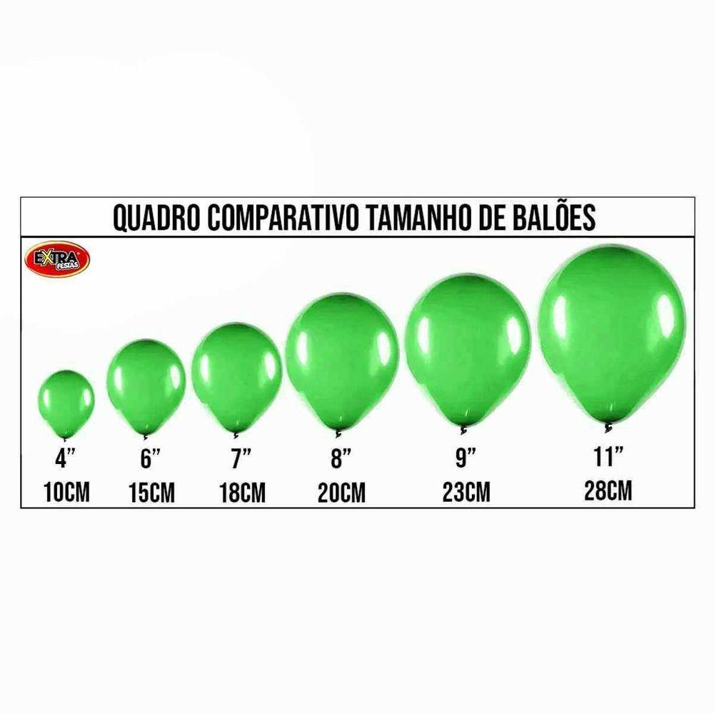 Balão Látex Verde Citrus - 9 Polegadas - 50 Unidades - 3