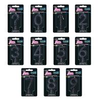 Vela De Aniversário Puro Glitter Preta Modelo 3 - 2