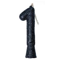 Vela De Aniversário Puro Glitter Preta Modelo 3