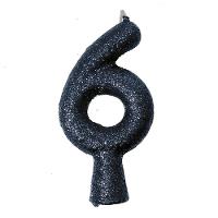 Vela De Aniversário Puro Glitter Preta Modelo 3 - 9