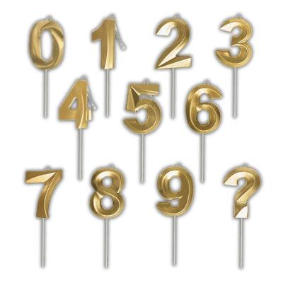 Vela De Aniversário Slim Metallic Ouro Modelo ?